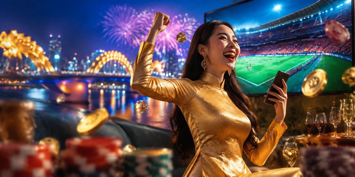 Không gian giải trí casino sang trọng tại Đà Nẵng với phụ nữ mặc áo dài